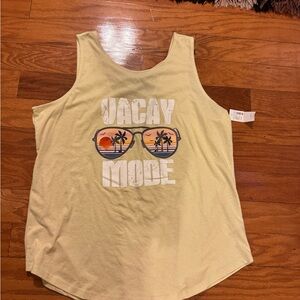 Maurices Yellow 'Vacay Mode' Tank Top